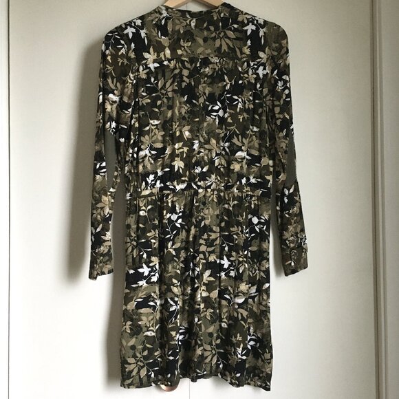 Triple Five Soul NYC Soft Button Down Floral Camo Military Dress - Picture 2 of 16